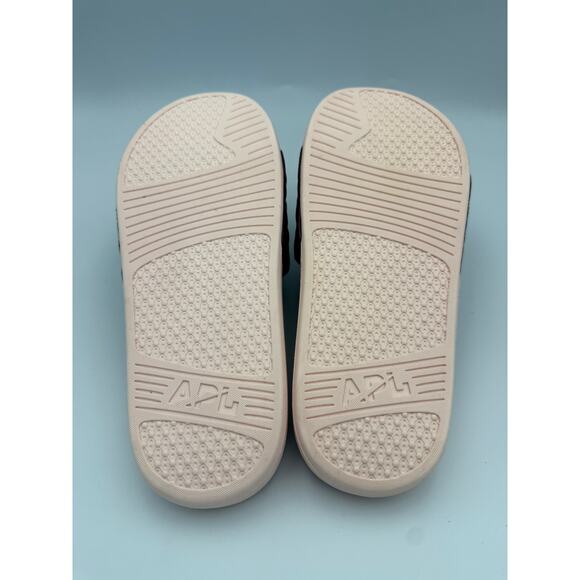 APL Nappa Leather Quilted Lusso Slides Burgundy Cream Men's Size 8 - Picture 5 of 5